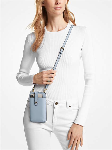 michael kors cross body phone bag|michael kors saffiano crossbody bag.